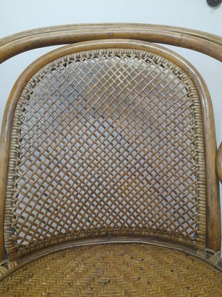 Sillón bambú y ratan