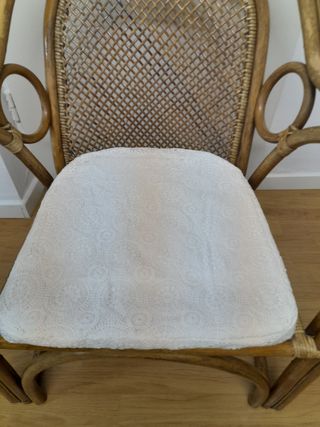 Sillón bambú y ratan