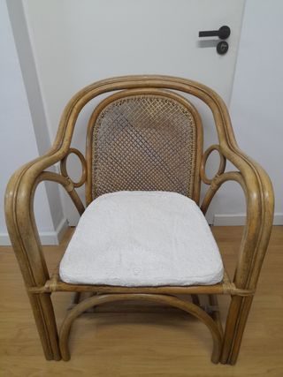 Sillón bambú y ratan