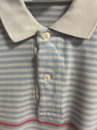 Polo Lacoste Blanco y Azul