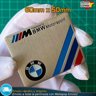 Emblema Logo Powered by BMW M Motorsport Metálico