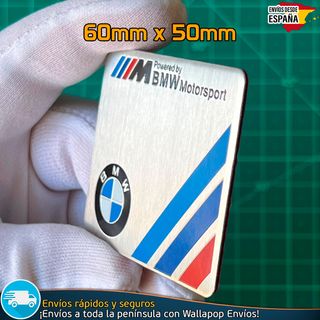 Emblema Logo Powered by BMW M Motorsport Metálico