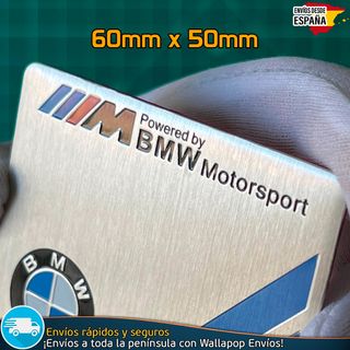 Emblema Logo Powered by BMW M Motorsport Metálico