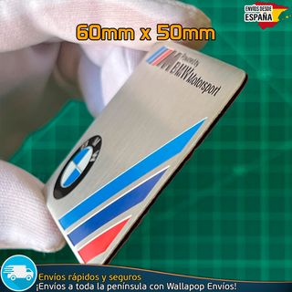 Emblema Logo Powered by BMW M Motorsport Metálico