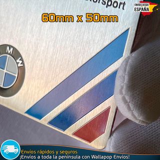 Emblema Logo Powered by BMW M Motorsport Metálico