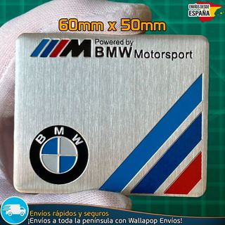 Emblema Logo Powered by BMW M Motorsport Metálico
