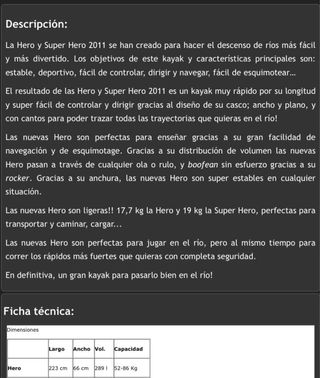 Kayak aguas bravas 