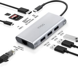 USB C Hub 8-in-1 with 4K HDMI, YIYOO Gigabit Ether