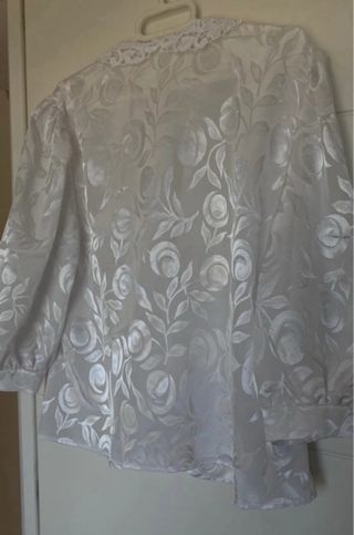 Camisa blanca Vintage retro Mujer 