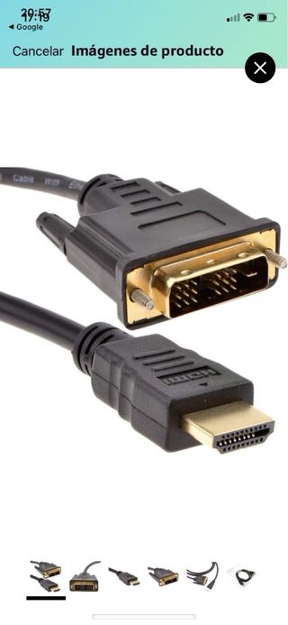 CABLE HDMI A DVI DE 2MTS