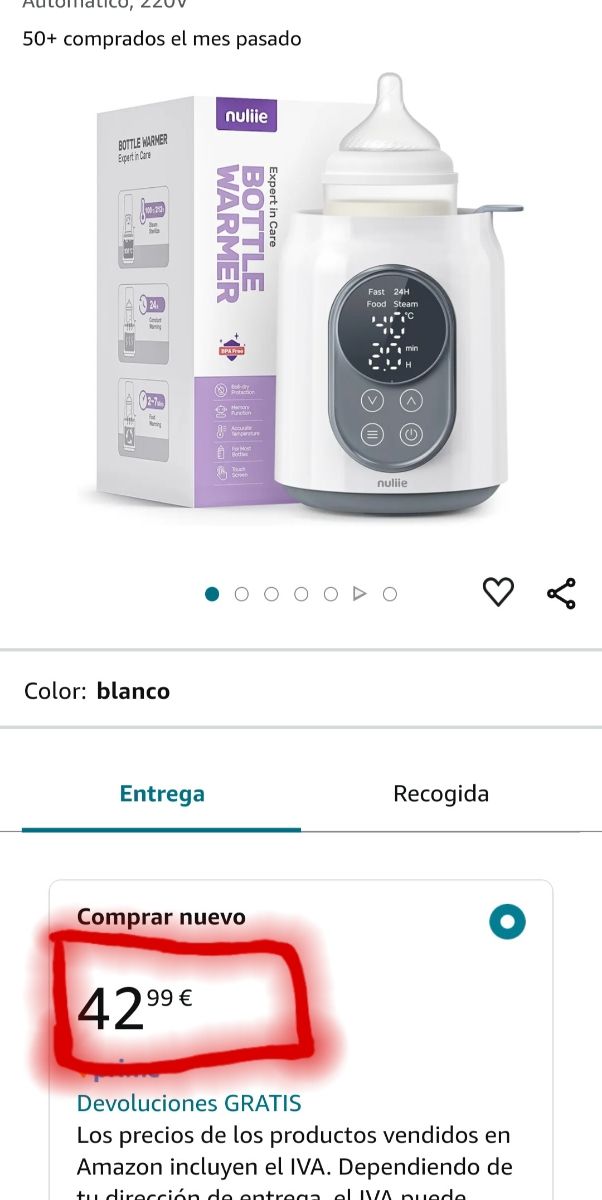 Calienta biberones Nuliie