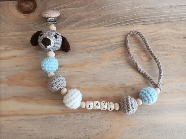 Chupetero perrito Amigurumi
