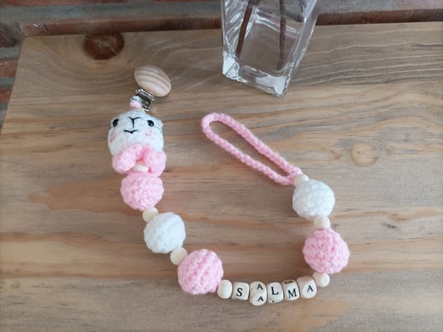 Chupetero gatito Amigurumi