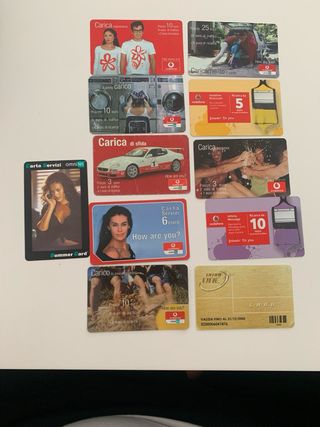 Schede telefoniche ricariche vintage