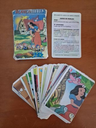 Antigua baraja de cartas Blanca nieves 