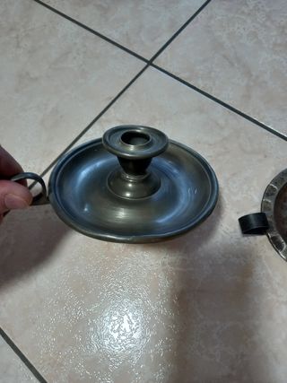 Lotto di 2 porta candele 