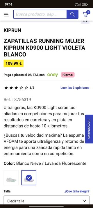 Zapatillas mujer kalenji