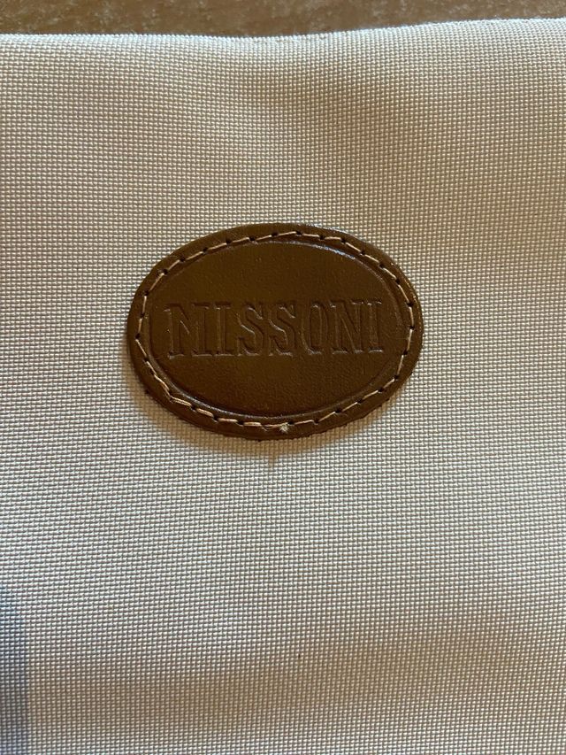 Pochette Missoni in tela bianca