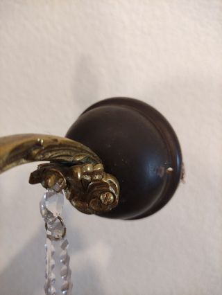 Pareja apliques bronze con lágrimas de cristal