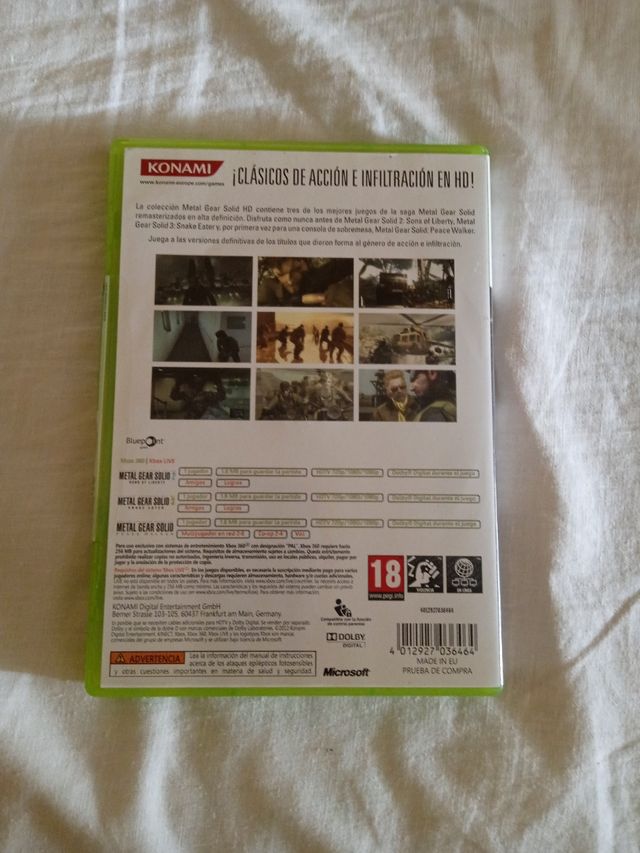 Metal Gear Collection y guía Xbox 360