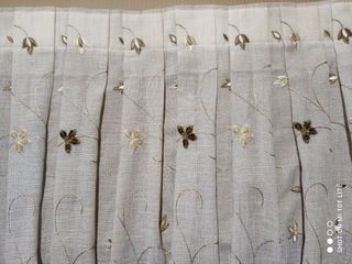 Cortinas de lino bordadas 