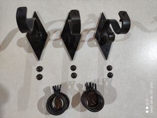 Barra de forja artesanal para cortinas 