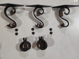 Barra de forja artesanal para cortinas 