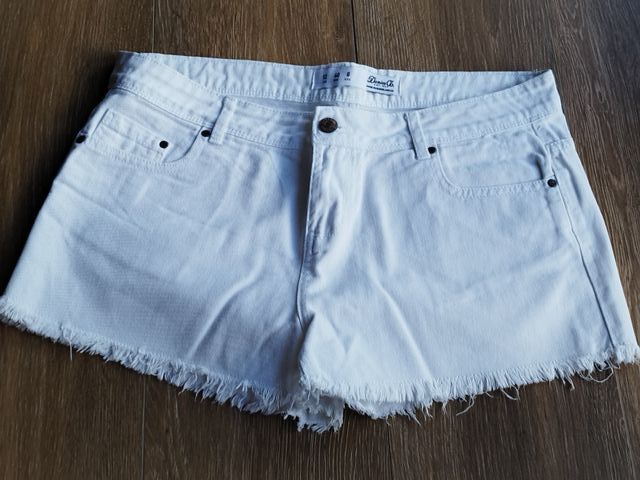 Calções de ganga branco Primark
