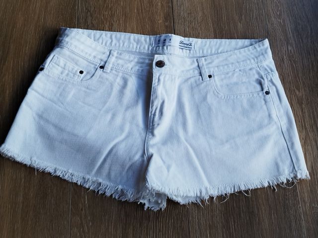 Calções de ganga branco Primark