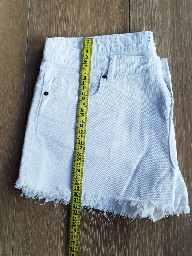 Calções de ganga branco Primark