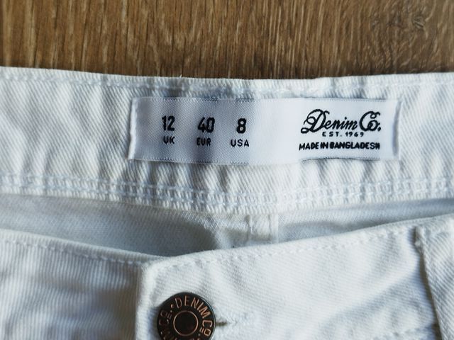 Calções de ganga branco Primark