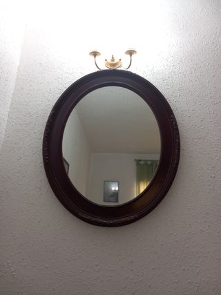 Mueble de entrada más espejo vintage.