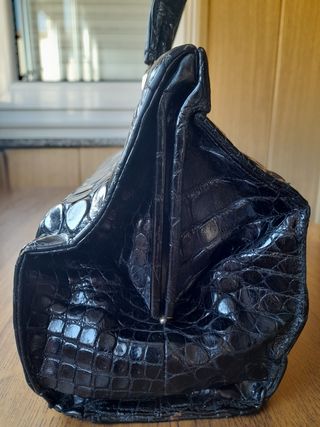 Bolso cocodrilo mid century
