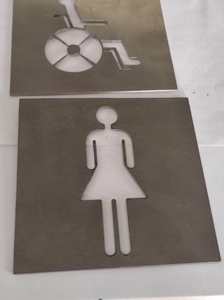 Placas puertas Baño