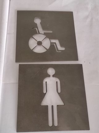 Placas puertas Baño