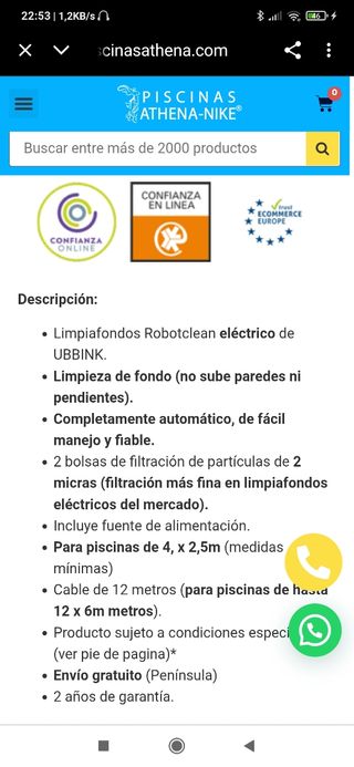 ROBOT limpia fondos piscina
