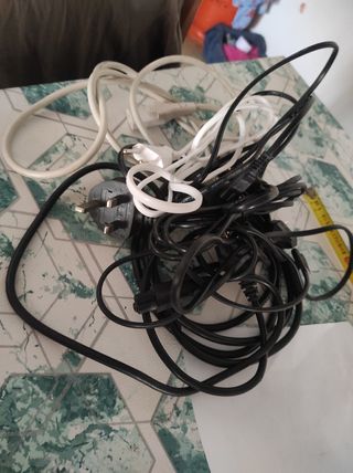 Lote 7 cables de alimentación