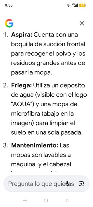Rowenta accesorio fregona y aspiración. Magnífica