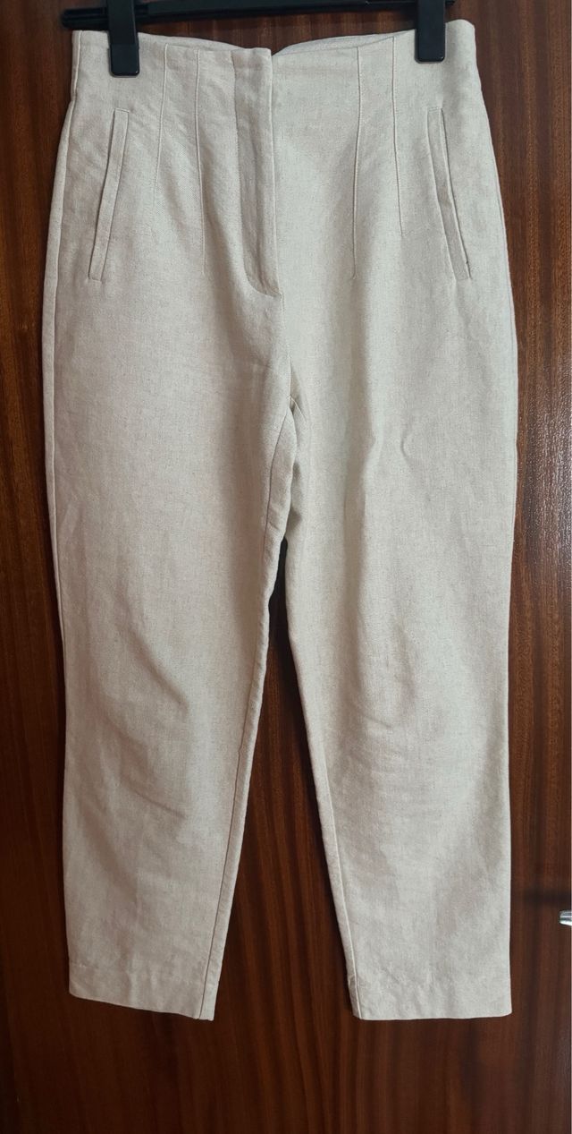 Pantalon lino zara
