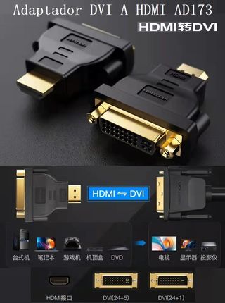 Adaptador DVI Macho a HDMI Machao