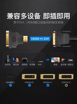 Adaptador DVI Macho a HDMI Machao