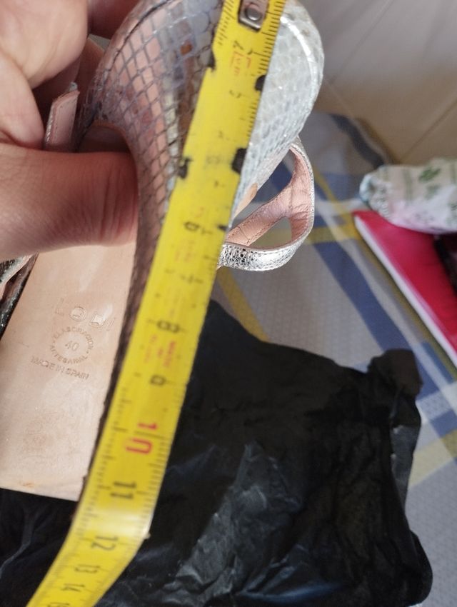 Sandalias tacón alto plateadas 