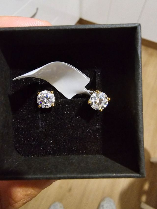 Pendientes de plata 925 laminados en oro