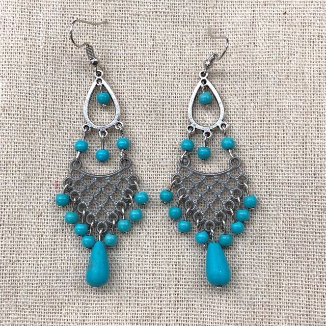 Pendientes turquesas