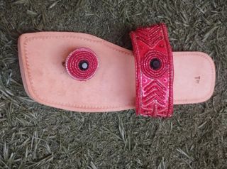 Sandalias granate lentejuelas 