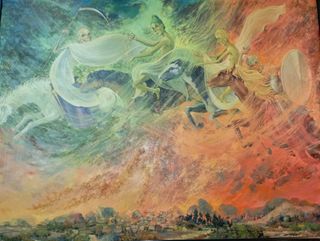 Cuadro oleo sobre lienzo Mariano Navarro