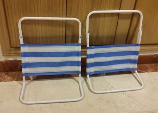 2 sillas plegables bajas playa y piscina