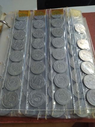 Monedas de 10 céntimos de peseta
