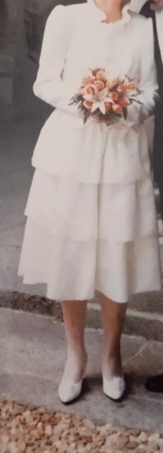 Vestido de novia corto vintage