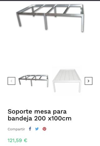 mesa con soporte y bandejas